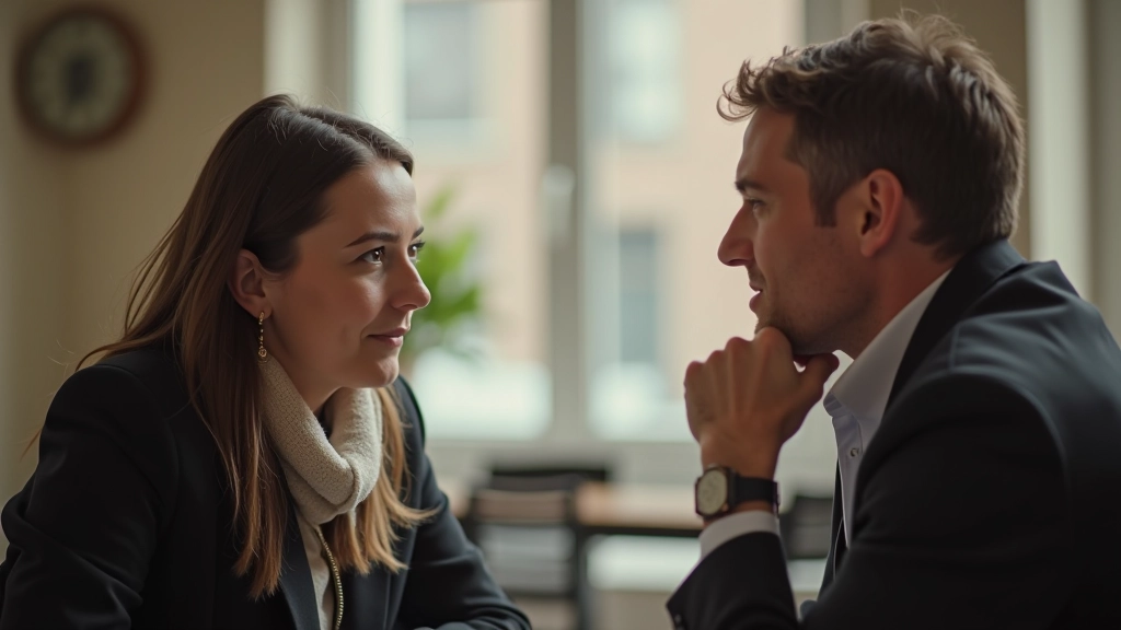 Koppel in intiem gesprek, relationeel moment