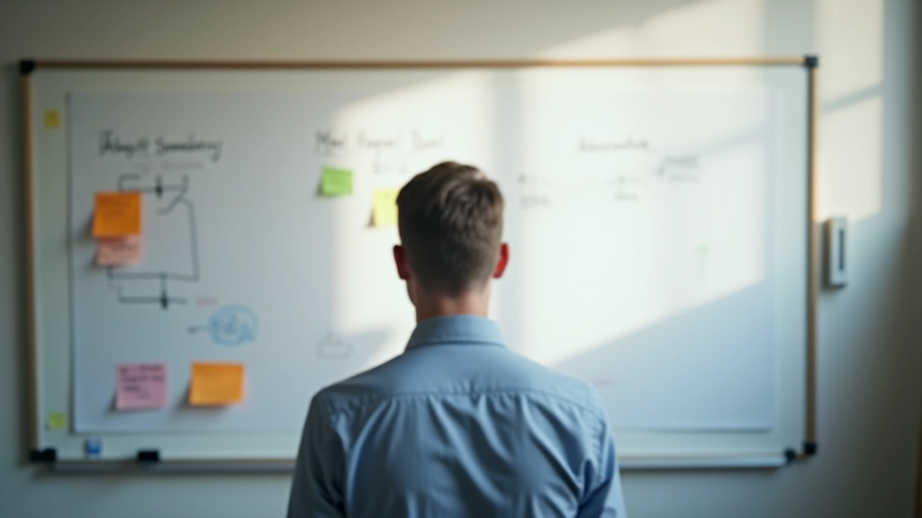Persoon tekent grenslijnen op whiteboard, visualisering van grenzen
