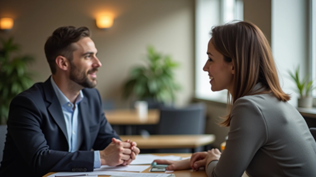 Twee mensen in een respectvol gesprek, open communicatie in kantooromgeving